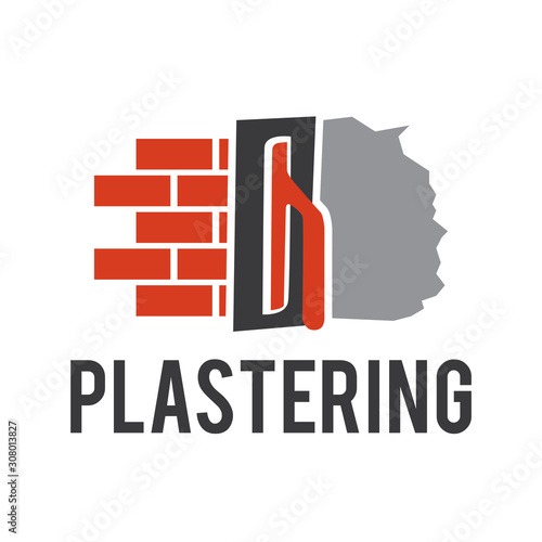 Vector logo of finishing company on plaster and painting