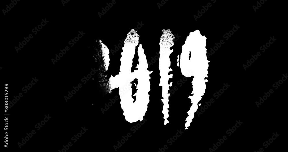 Animated stop motion video with hand drawn calligraphy 2019 2020. Isolated on black background for custom use. Animated stop motion video with hand drawn calligraphy 2019 2020. Isolated on black background for custom use.