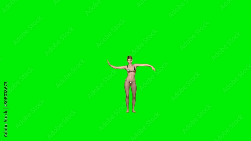 Beautiful woman belly dancing, Green Screen Beautiful woman belly dancing, Green Screen