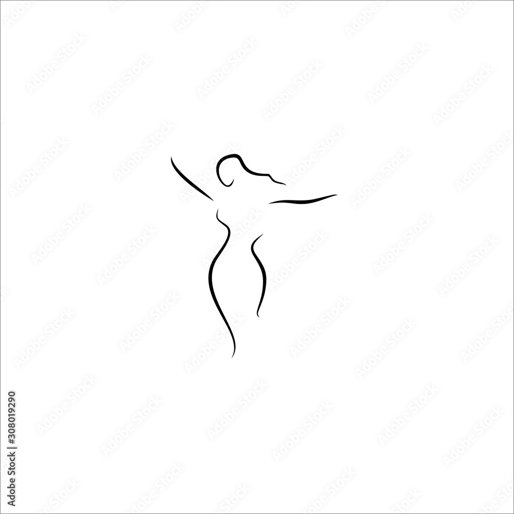 vector logo design silhouette of a woman vector logo design silhouette of a woman