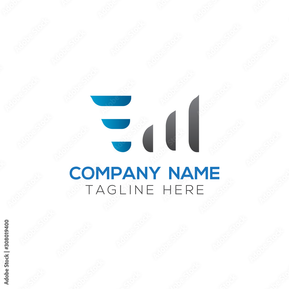 Initial EM Letter Linked Logo. Creative Letter EM Modern Business Logo Vector Template. Initial EM Logo Template Design