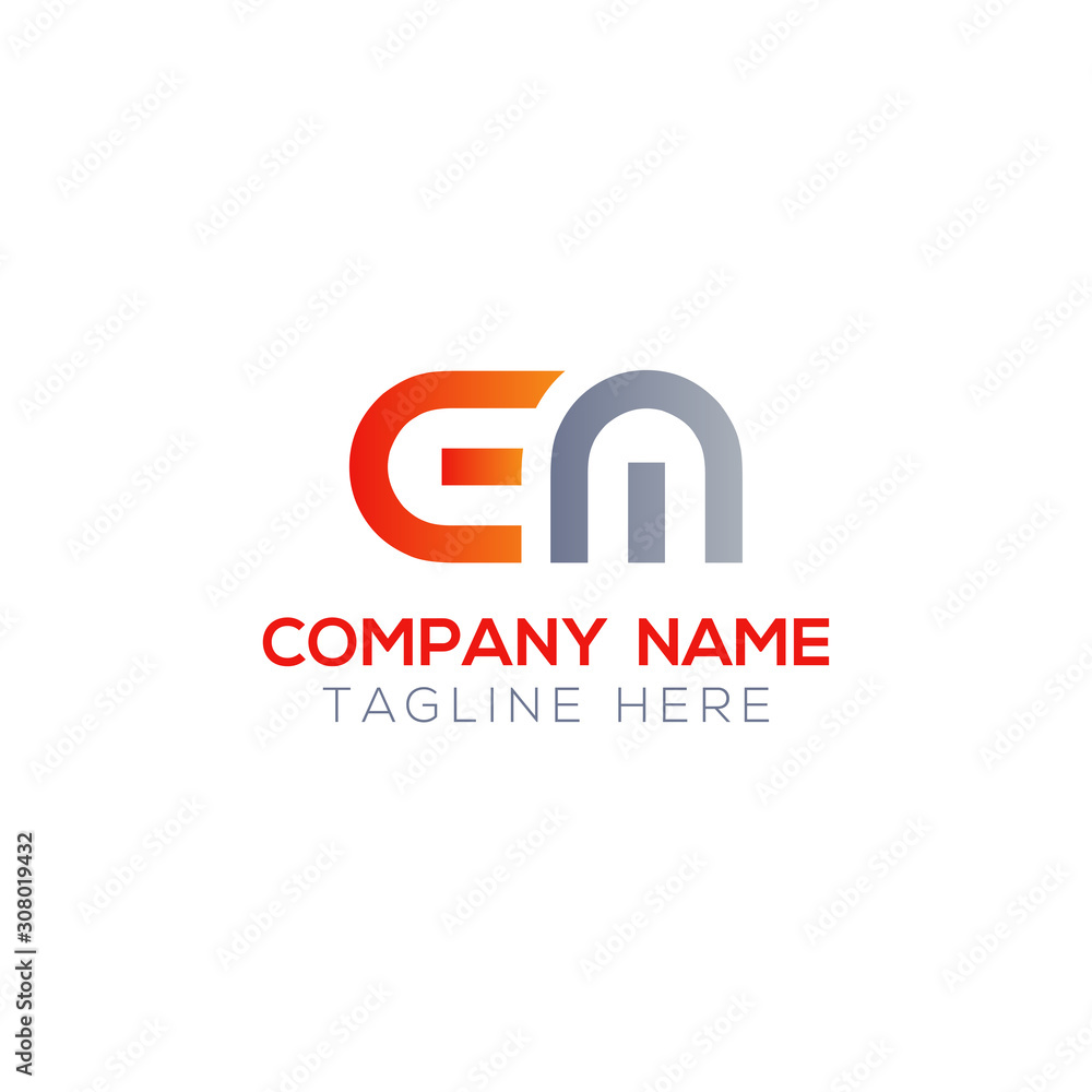 Initial EM Letter Linked Logo. Creative Letter EM Modern Business Logo Vector Template. Initial EM Logo Template Design