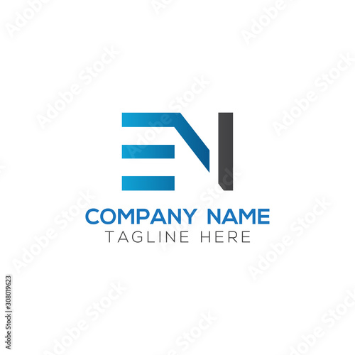 Initial EN Letter Linked Logo. Creative Letter EN Modern Business Logo Vector Template. Initial EN Logo Template Design