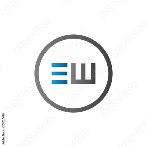 Initial EW Letter Linked Logo. Creative Letter EW Modern Business Logo Vector Template. Initial EW Logo Template Design