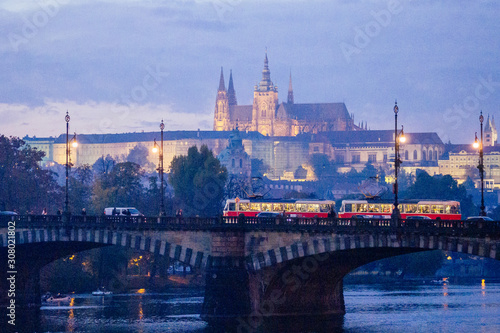 Old Town Square in Prague lifestyle. observatory of astronomical clock tower in Czech