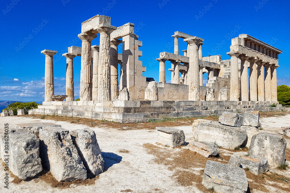 Der Aphaiatempel auf der griechischen Insel Ägina