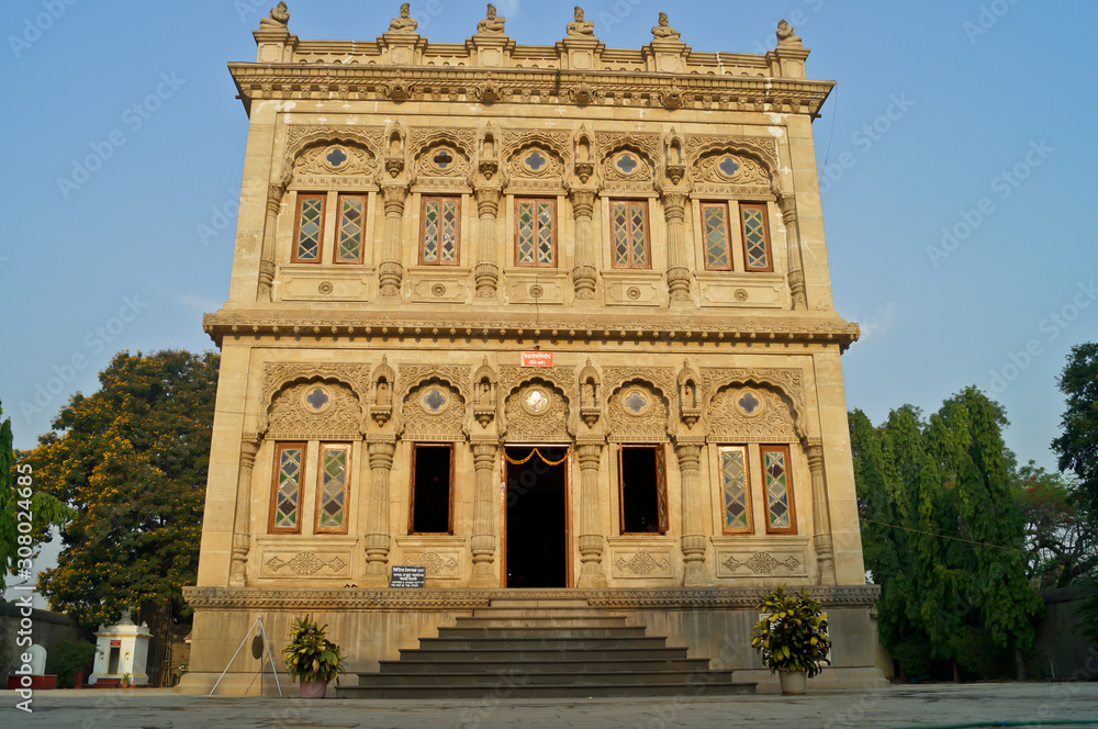 Pune, India- April 13, 2013: Shinde Chhatri, located in Pune, India, is a memorial dedicated to the 18th century military leader Mahadji Shinde. It is one of the most significant landmarks in the city