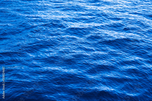 Navy Blue Sea Water Texture. Classic Blue Ocean Wave Surface Background