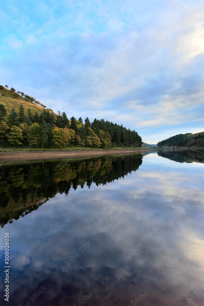 Autumn; Derwent reservoir; Derbyshire; Peak District National Park; England; UK