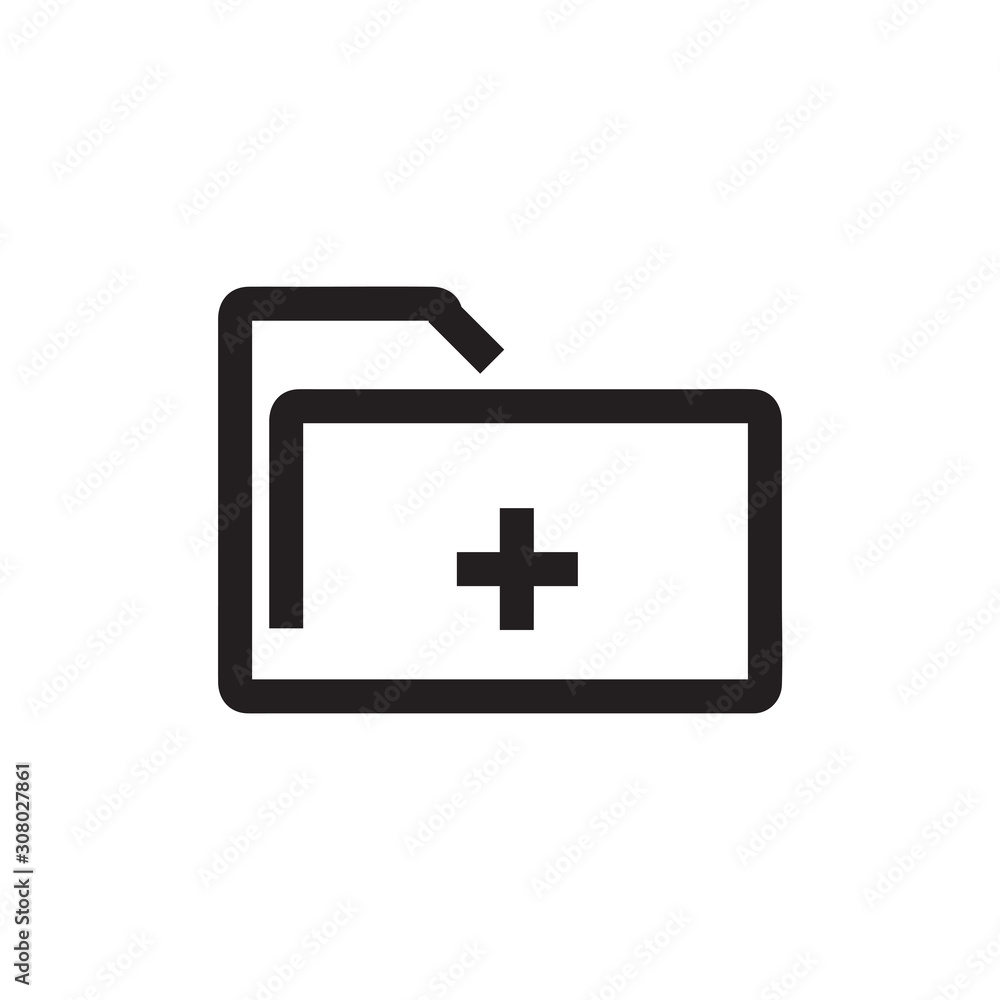 Folder plus icon vector isolated on background. Trendy document symbol. Pixel perfect. illustration EPS 10. - Vector. Folder plus icon vector isolated on background. Trendy document symbol. Pixel perfect. illustration EPS 10. - Vector.