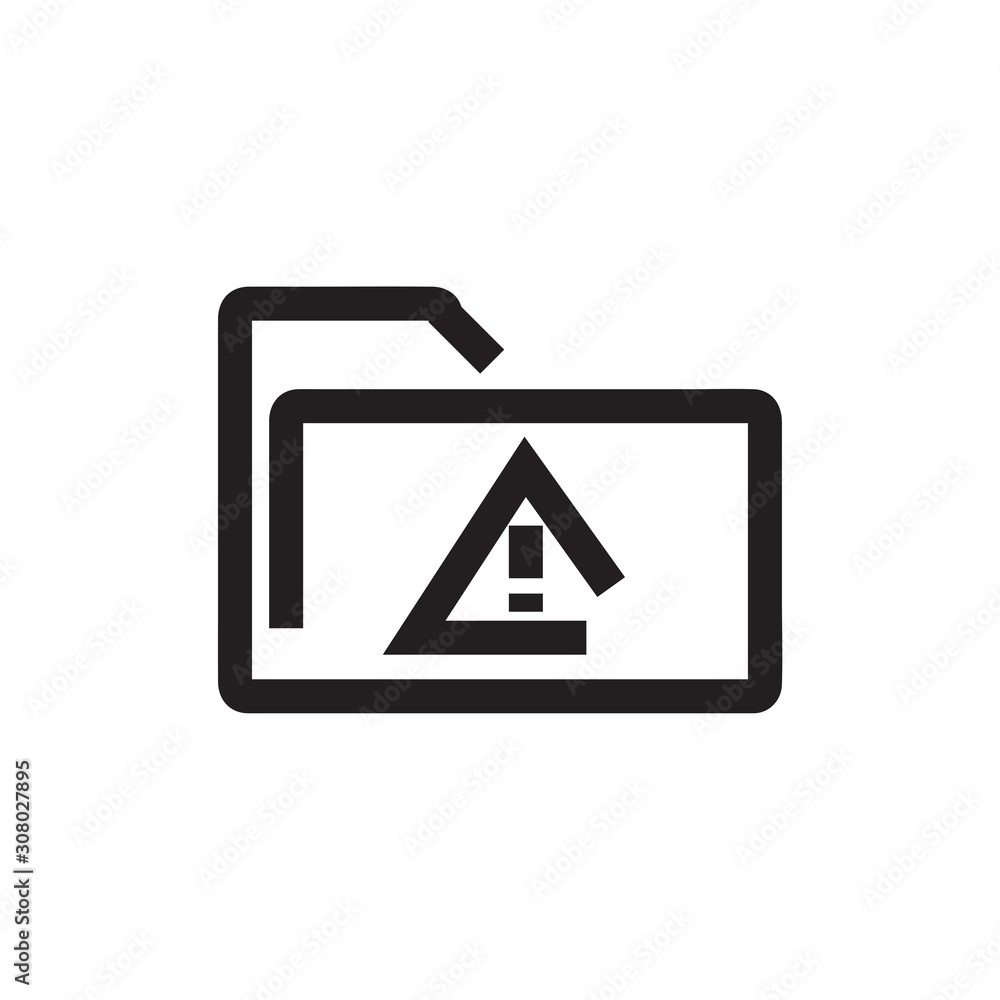 Folder warning icon vector isolated on background. Trendy document symbol. Pixel perfect. illustration EPS 10. - Vector. Folder warning icon vector isolated on background. Trendy document symbol. Pixel perfect. illustration EPS 10. - Vector.