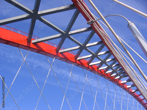 metal engineering design of pipe arch bugrinskij bridge in the sky in Novosibirsk