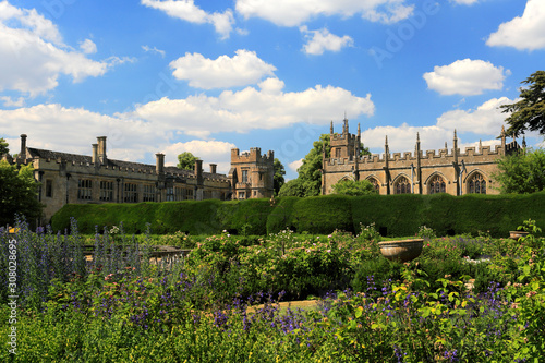 Summer view over Sudeley Castle & Gardens near Winchcombe village, Gloucestershire, Cotswolds, England