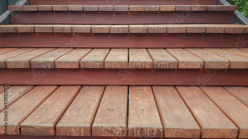 close-up wooden stairs background, copy space