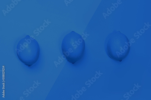 Classic Blue color of the Year 2020 inscription.