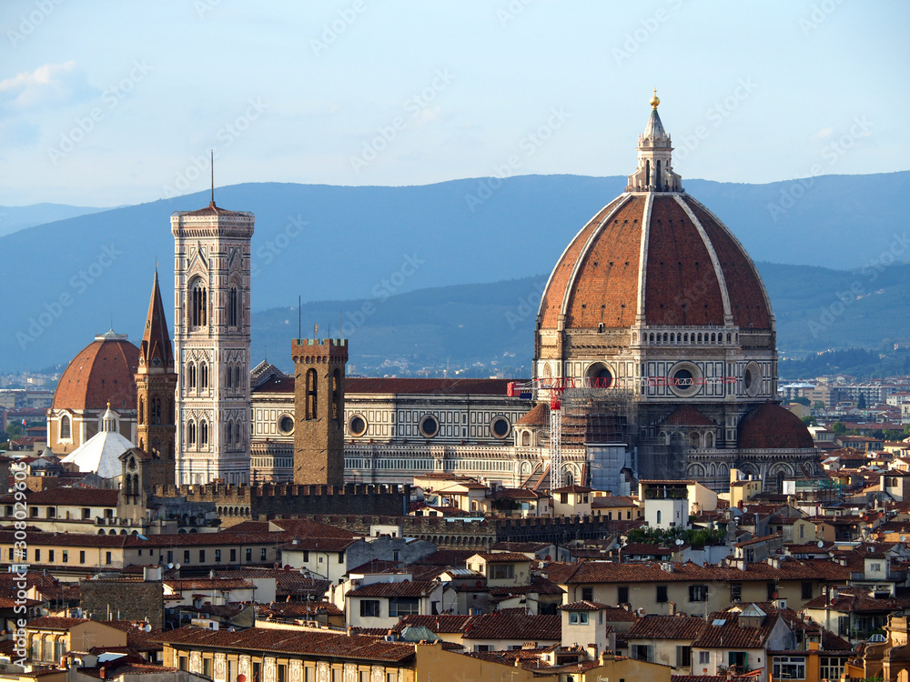 View of the city of Florence in Italy