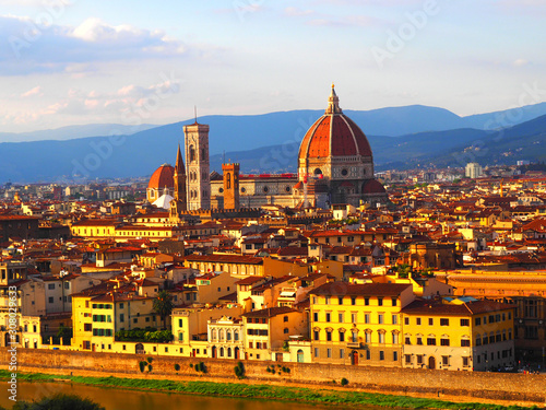 View of the city of Florence in Italy