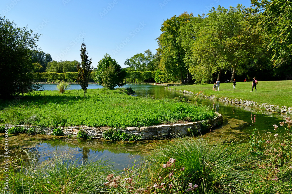 Villarceaux, France - september 9 2019 : historical castle