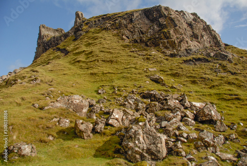Quiraing, Isle of Skye, beautiful rocky landscapes, Scotland, United Kingdom © Aurelie