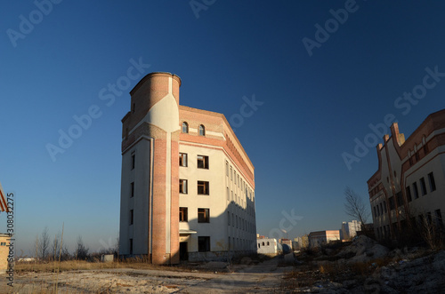 Abandoned construction site of hospital. Abandoned at 1991,during Ukrainian undependence crisis. Kiev,Ukraine