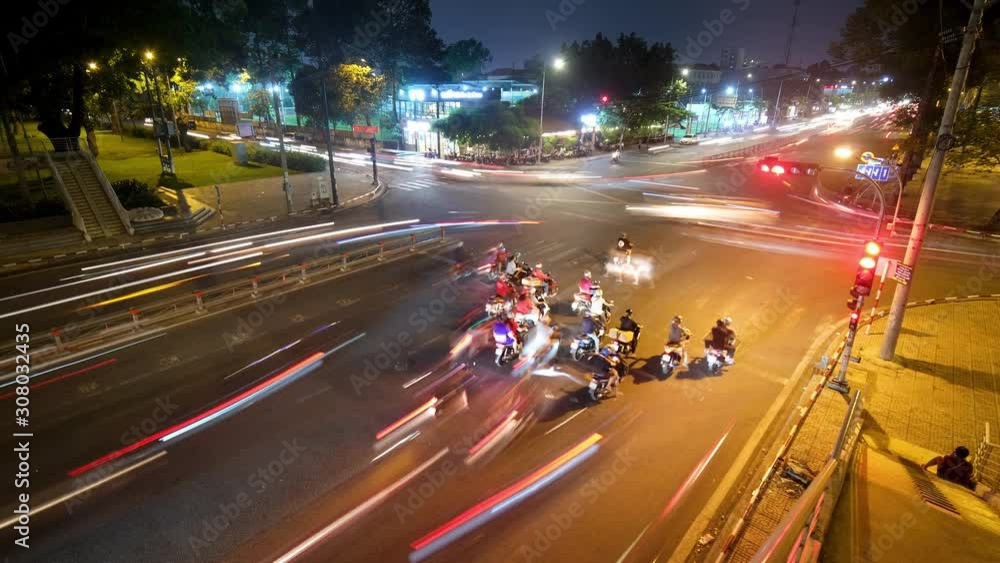 Stock 4k: Time lapse or timelapse view of Ho Chi Minh City or Saigon, Vietnam. Night time lapse footage view of traffic in city, landmark buildings and traffic in the financial district at night Stock 4k: Time lapse or timelapse view of Ho Chi Minh City or Saigon, Vietnam. Night time lapse footage view of traffic in city, landmark buildings and traffic in the financial district at night