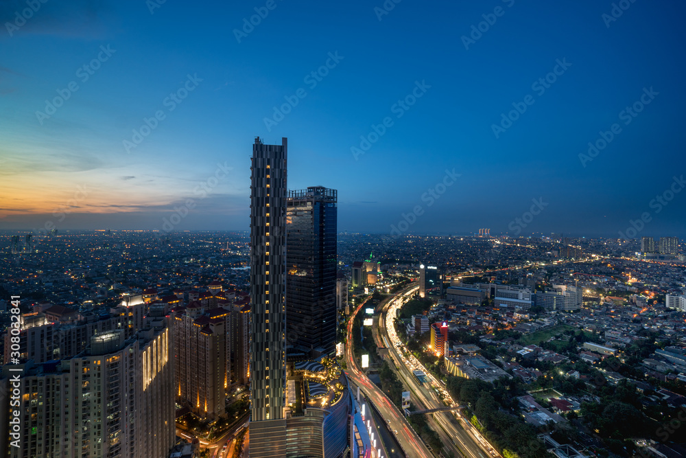 Jakarta city at night