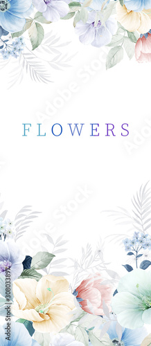  beautiful flowers illustration
