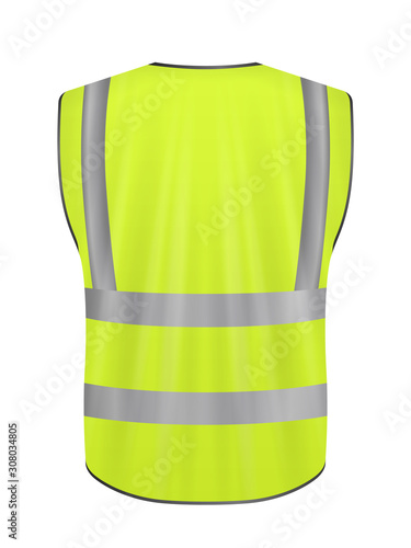 Safety vest back