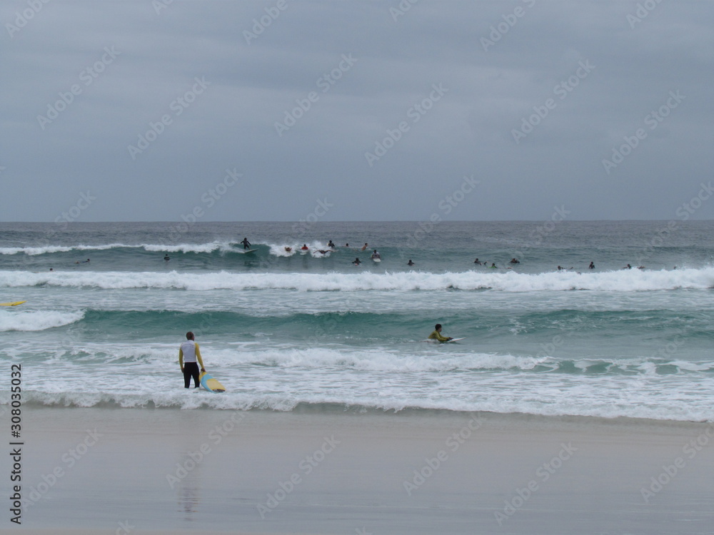 The day was cloudy, but the surf was great!