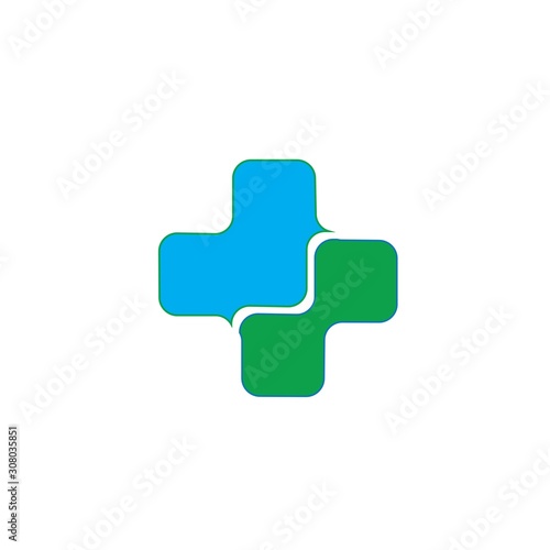Hospital logo and symbols template icons vector health