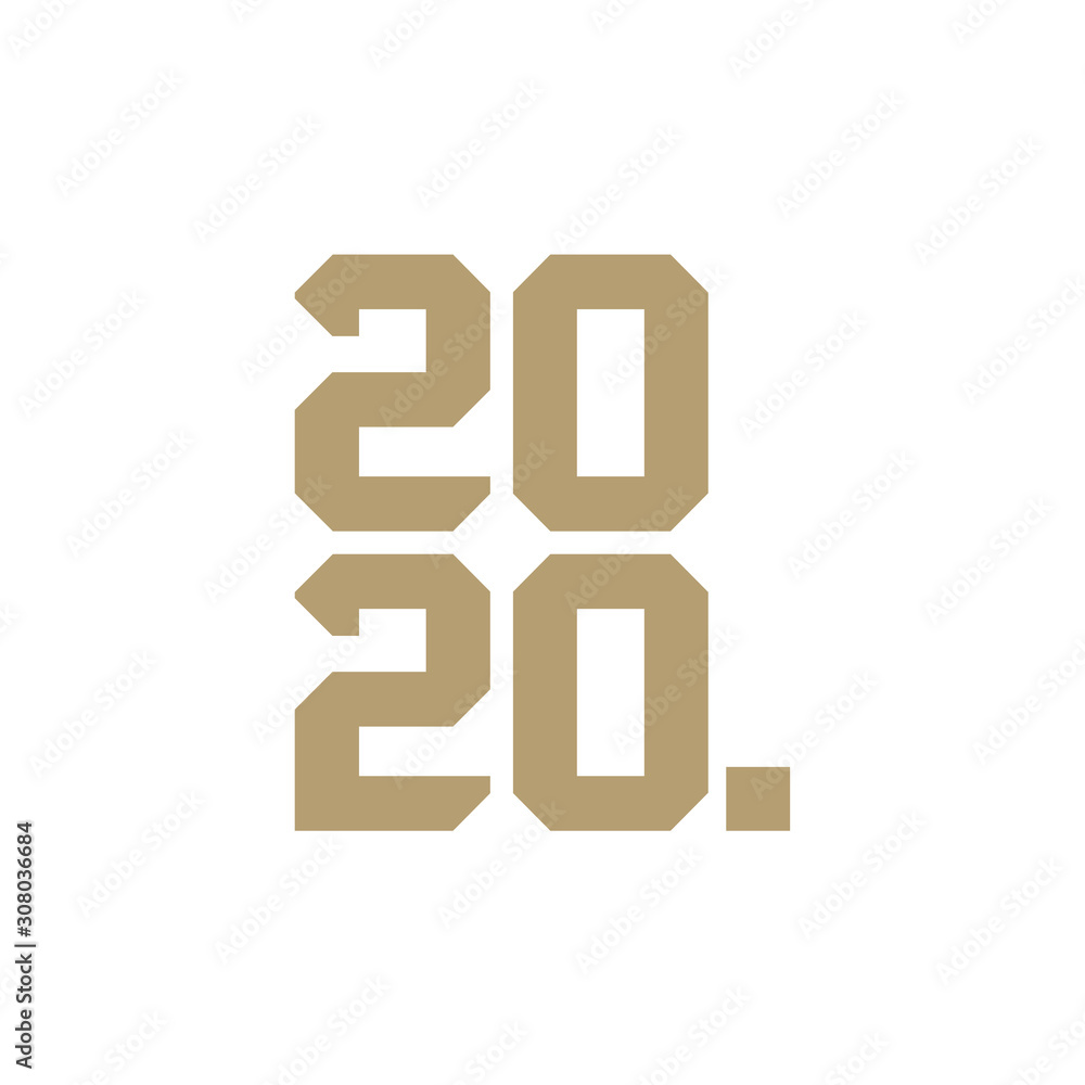 Obraz premium 2020 logo design concept vector template, Icon Symbol, Illustration