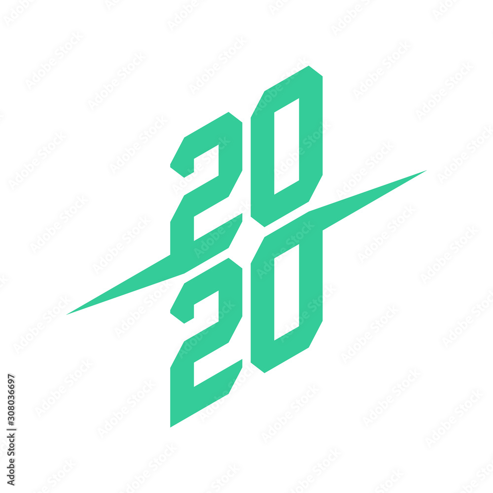 2020 logo design concept vector template, Icon Symbol, Illustration 2020 logo design concept vector template, Icon Symbol, Illustration