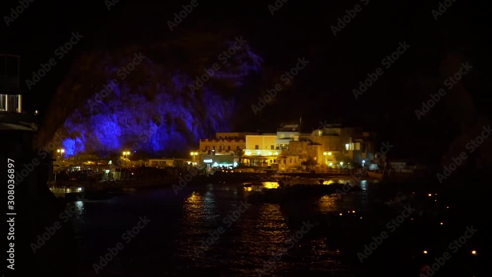 Amazing View of Sant Angelo Village in Ischia Island, Italy. Beautiful Place in the Tyrrhenian Sea near Naples. Concept of Holidays, Vacations and World Travel Concept Amazing View of Sant Angelo Village in Ischia Island, Italy. Beautiful Place in the Tyrrhenian Sea near Naples. Concept of Holidays, Vacations and World Travel Concept