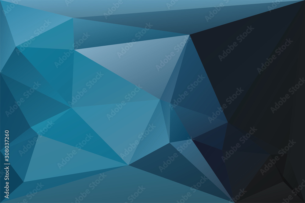 Fototapeta premium Abstract geometric background with triangles. Vector polygonal texture background. Deep blue abstract business background. Vector illustration.