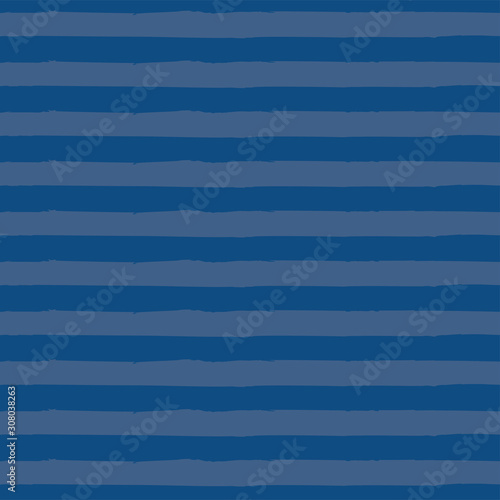 Striped seamless vector pattern in actual 2020 trendy colors. Classic blue textured background. Abstract vintage noisy textured striped background. Grunge stripes. Fashion color trend palette. 