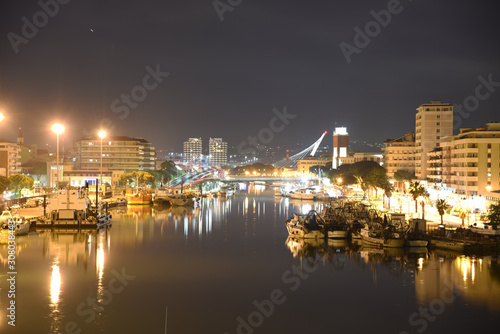 Beautiful Pescara City View by Night Illuminated 