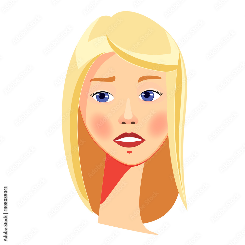 Face of blondie woman Face of blondie woman