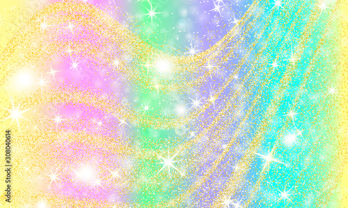 Fairy background. Unicorn pattern.