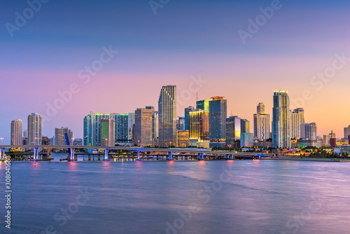 Miami, Florida, USA skyline on Bisayne Bay © SeanPavonePhoto