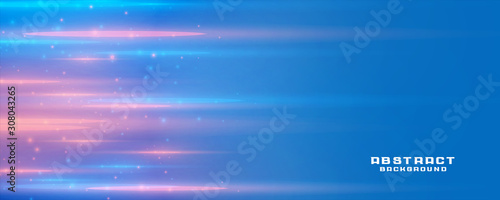 blue background with light streak and text space
