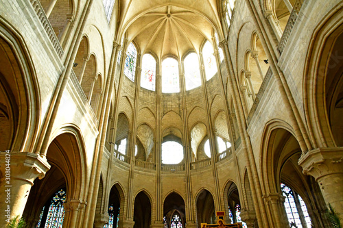 Mantes la Jolie; France - april 12 2019 : gothic collegiate church photo