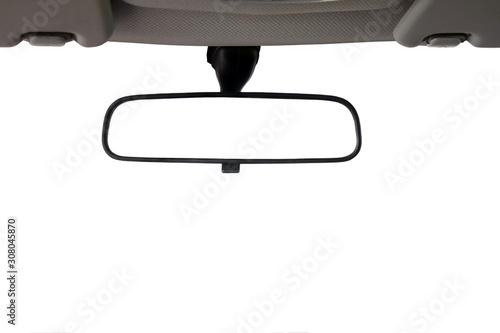 Obraz na płótnie Car Rear view mirror isolated for creative landscape montage w salonie