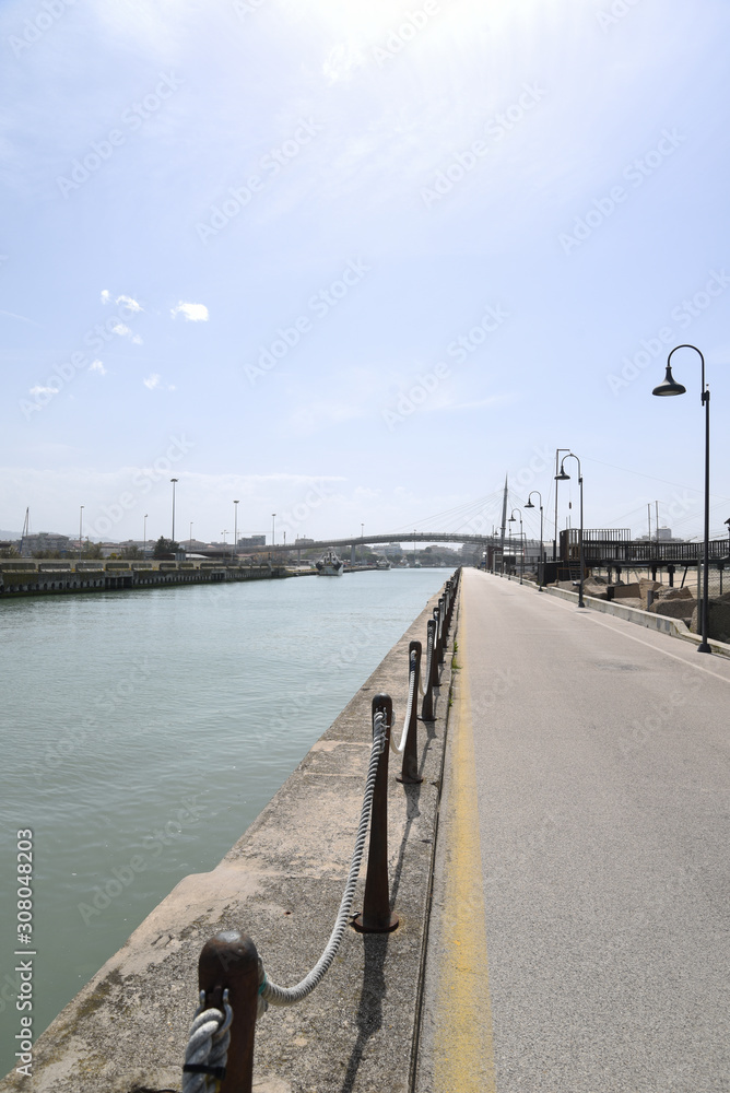 Pescara River by Morning at Spring