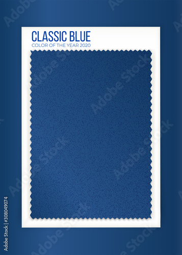 fabric sample swatch textile vector. classic blue
