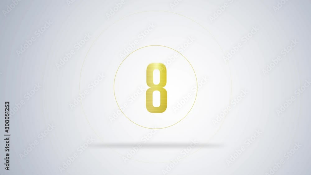 Countdown On White Background Circle Animation New Year or Opening Stock Video Countdown On White Background Circle Animation New Year or Opening Stock Video