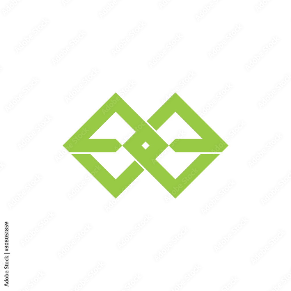 letter ee linked square geometric logo vector letter ee linked square geometric logo vector