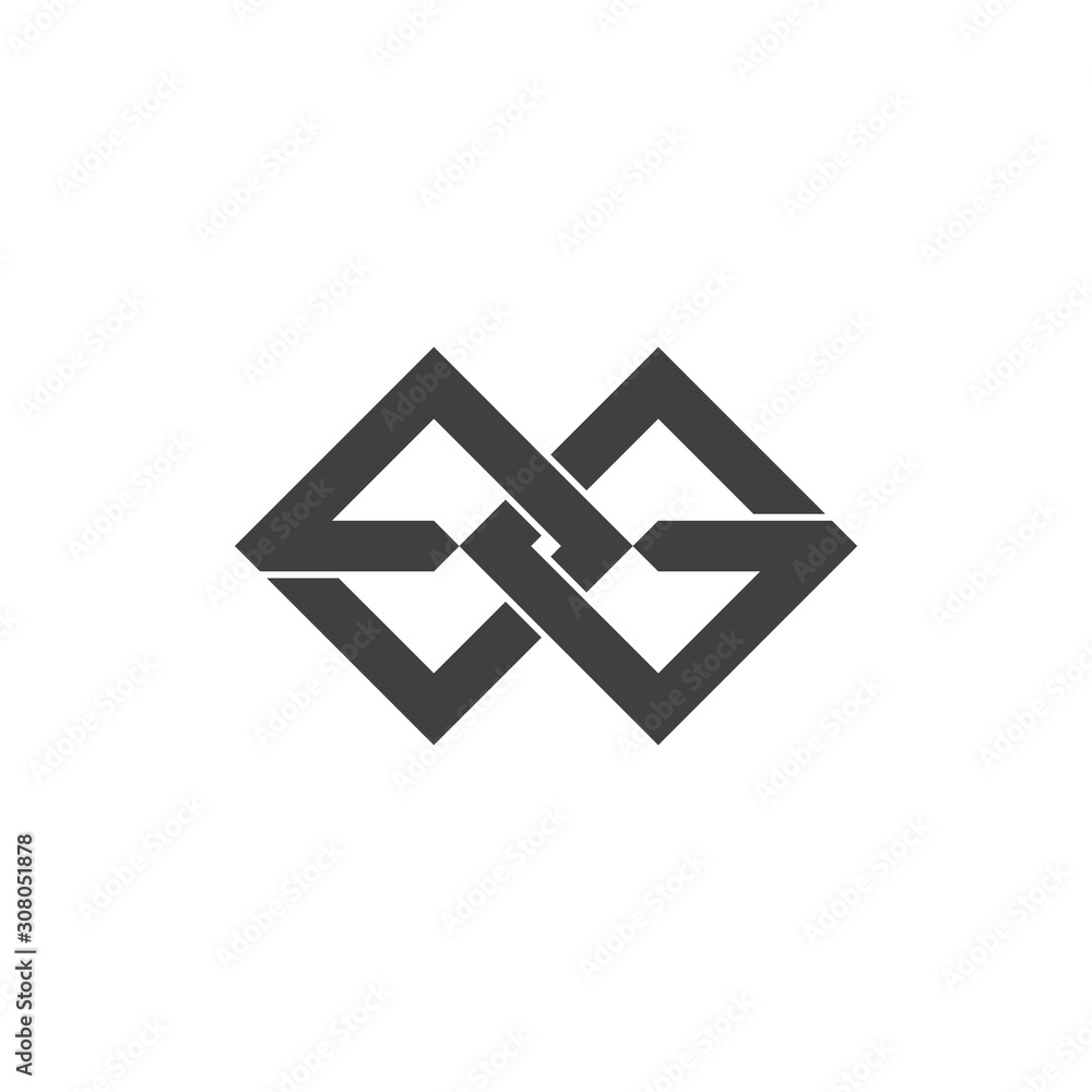 letter eg linked square geometric logo vector letter eg linked square geometric logo vector