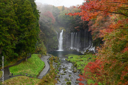 Fuji Mountain and Shiraito Fall at Fujinomiya 