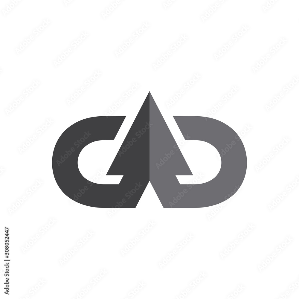 abstract letter cd arrow up geometric logo vector abstract letter cd arrow up geometric logo vector