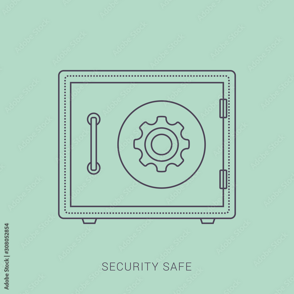 Safe box icon - vector security illustration